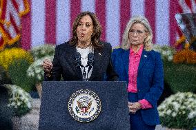 Kamala Harris Holds Campaign Rally At Ripon College In Ripon, Wisconsin.