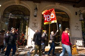 9th Day Of Strike Action At The Prince De Galles Hotel - Paris