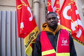 9th Day Of Strike Action At The Prince De Galles Hotel - Paris