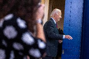 US President Joe Biden delivers remarks and responds to questions from the news media during the White House daily briefing