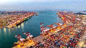 Qingdao Port Container Trade