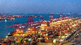 Qingdao Port Container Trade