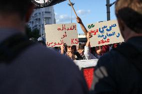 Protest Against Violations Of Democracy In Tunis