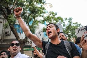 Protest Against Violations Of Democracy In Tunis