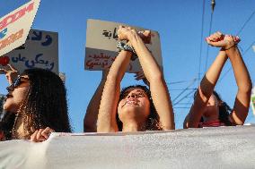 Protest Against Violations Of Democracy In Tunis