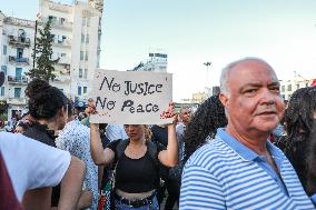 Protest Against Violations Of Democracy In Tunis