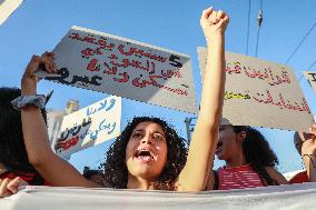 Protest Against Violations Of Democracy In Tunis