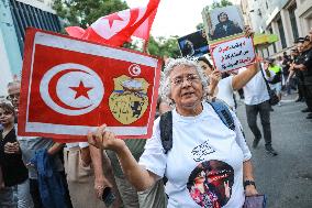 Protest Against Violations Of Democracy In Tunis