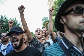 Protest Against Violations Of Democracy In Tunis