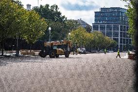 Stared Building The Viewing Stand  For The 2025 Inauguration