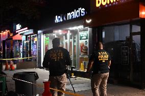 NYPD Investigates Scene Where Former Governor Of New York David Paterson And His Son Injured In A Gang Assault On The Upper East