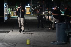 NYPD Investigates Scene Where Former Governor Of New York David Paterson And His Son Injured In A Gang Assault On The Upper East