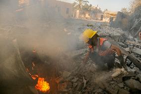 Israeli Airstrike Deir al-Balah - Gaza Strip