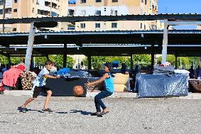 Displaced Lebanon People In Sidon