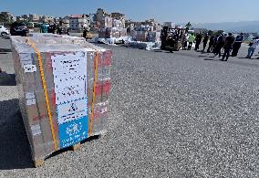 WHO and UNHCR aid and medical supplies arrive in Lebanon