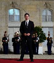 Justin Trudeau And Canadian Officials Arrive At Elysee - Paris