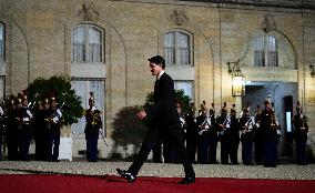 Justin Trudeau And Canadian Officials Arrive At Elysee - Paris