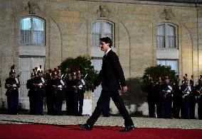 Justin Trudeau And Canadian Officials Arrive At Elysee - Paris