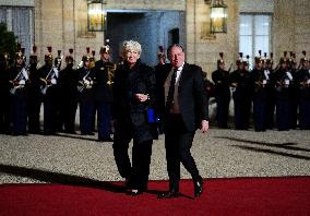 Justin Trudeau And Canadian Officials Arrive At Elysee - Paris