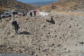 Displaced Lebanon People at the Masnaa Border Crossing