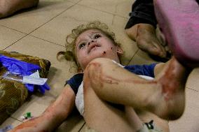 Palestinian Children al-Aqsa Martyrs Hospital - Gaza