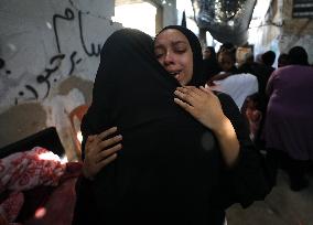 Israeli airstrike Aftermath in Tulkarm refugee camp - West Bank