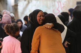 Israeli airstrike Aftermath in Tulkarm refugee camp - West Bank