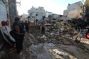 Israeli airstrike Aftermath in Tulkarm refugee camp - West Bank