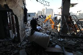 Israeli airstrike Aftermath in Tulkarm refugee camp - West Bank