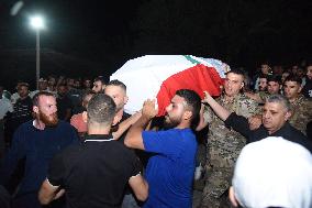 Funeral of A Lebanese soldier in Al-Minieh