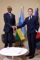 Macron and Kagame Bilateral meeting at Francophonie Summit - Paris