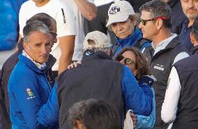 King Juan Carlos, Infanta Elena And Laurence Debray At Marina - Spain