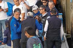 King Juan Carlos, Infanta Elena And Laurence Debray At Marina - Spain