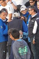 King Juan Carlos, Infanta Elena And Laurence Debray At Marina - Spain