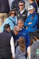 King Juan Carlos, Infanta Elena And Laurence Debray At Marina - Spain