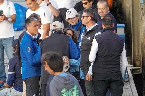 King Juan Carlos, Infanta Elena And Laurence Debray At Marina - Spain