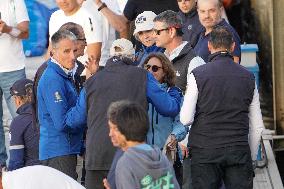 King Juan Carlos, Infanta Elena And Laurence Debray At Marina - Spain