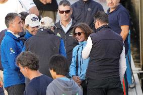 King Juan Carlos, Infanta Elena And Laurence Debray At Marina - Spain