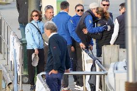 King Juan Carlos, Infanta Elena And Laurence Debray At Marina - Spain