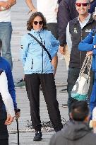 King Juan Carlos, Infanta Elena And Laurence Debray At Marina - Spain