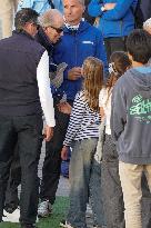 King Juan Carlos, Infanta Elena And Laurence Debray At Marina - Spain