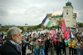 Palestine Rally In Warsaw