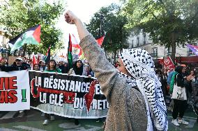 Stop Genocide Rally In support of Palestine And Lebanon - Paris