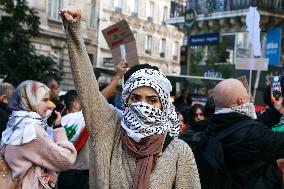 Stop Genocide Rally In support of Palestine And Lebanon - Paris