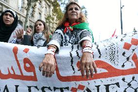 Stop Genocide Rally In support of Palestine And Lebanon - Paris