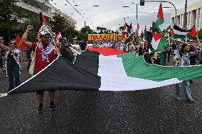 Protest In Solidarity With Palestine And Lebanon In Athens