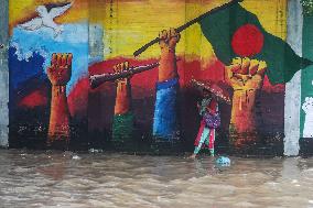 Waterlogging Due To Heavy Rain In Dhaka