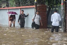 Waterlogging Due To Heavy Rain In Dhaka