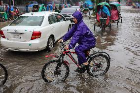 Waterlogging Due To Heavy Rain In Dhaka