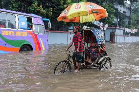 Waterlogging Due To Heavy Rain In Dhaka